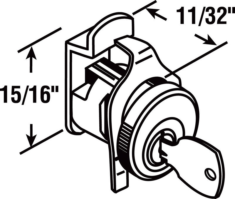 Prime-Line Brushed Nickel Steel Clockwise Mailbox Lock For Florence 2