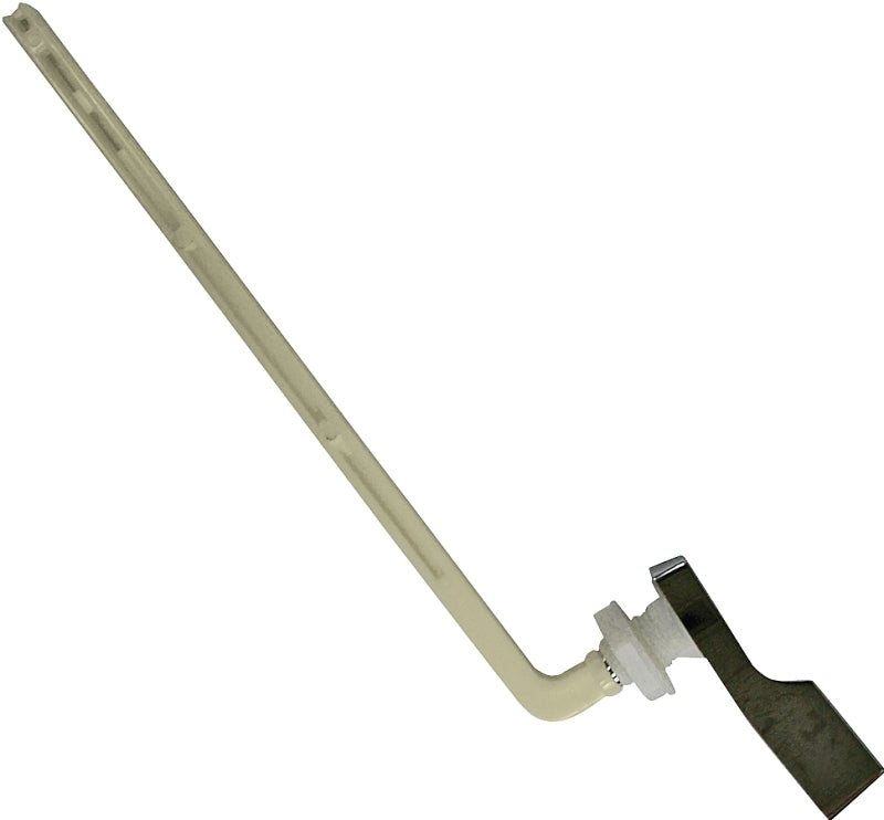 ProSource PMB-205-3L Toilet Flush Lever, Front Mounting, 9 in L Flush Arm, Plastic, Chrome