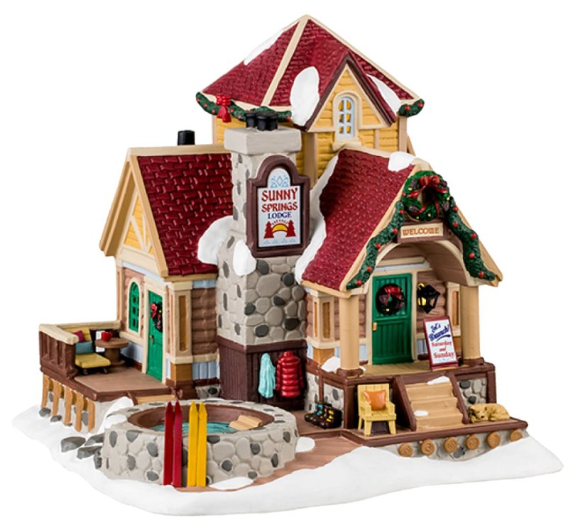 LIC LTD 45229 Sunny Springs Lodge, Vail Village, Porcelain, Pack of 4