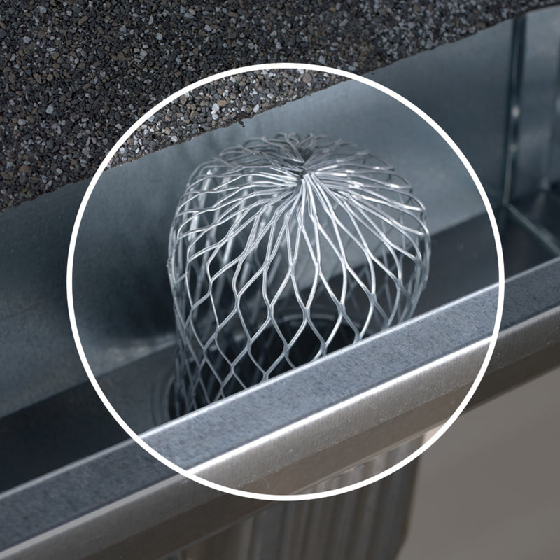 Amerimax 2.8 in. W X 3 in. L Gray Aluminum Gutter Strainer 1 pk