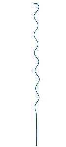 MAT Holding 901267BL6 Twisted Garden Stake, 60 in L, Steel, Blue, Powder-Coated, Pack of 6