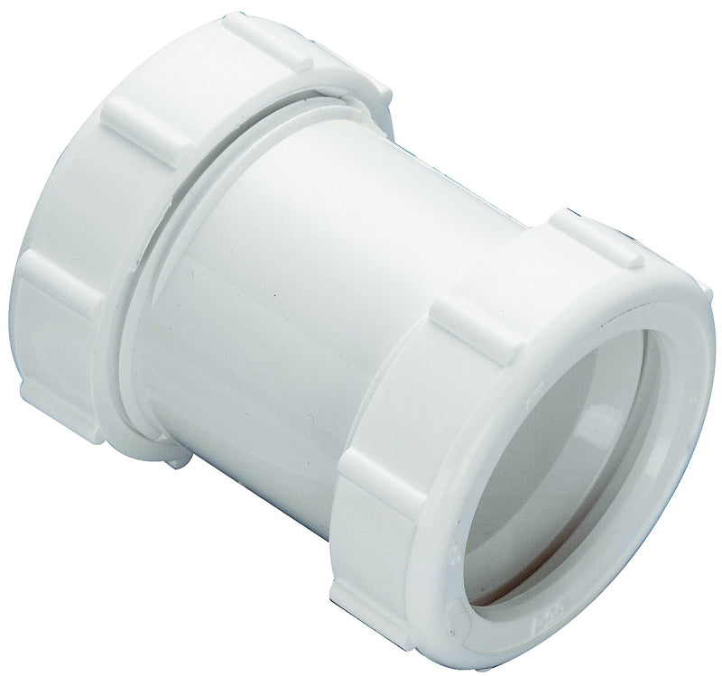 Plumb Pak PP55-4W Sink Drain Coupling, 1-1/2 in, Slip-Joint, Polypropylene, White