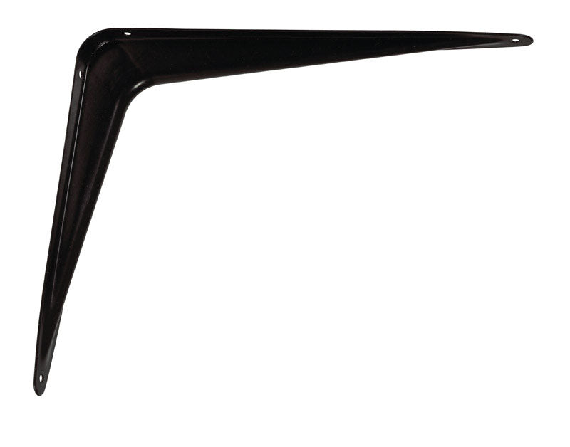 Hampton Black Steel Shelf Support 18 Ga. 10 in. L 100 lb, Pack of 10