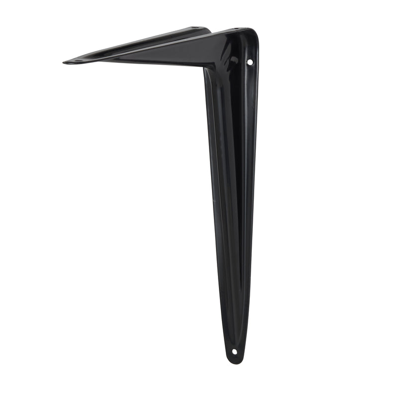 Hampton Black Steel Shelf Support 18 Ga. 10 in. L 100 lb, Pack of 10