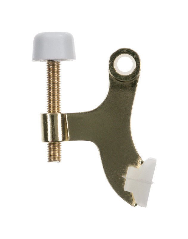 Ace Metal Bright Gold Hinge Pin Door Stop Mounts to door 0 in., Pack of 5
