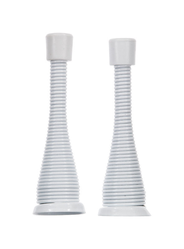 Ace 3 in. W Metal White Spring Broad Base Door Stop Mounts to door and wall 1/8 in., Pack of 5