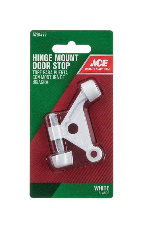 Ace 2-5/8 in. W Metal White Hinge Pin Door Stop Mounts to door and wall 0 in., Pack of 5