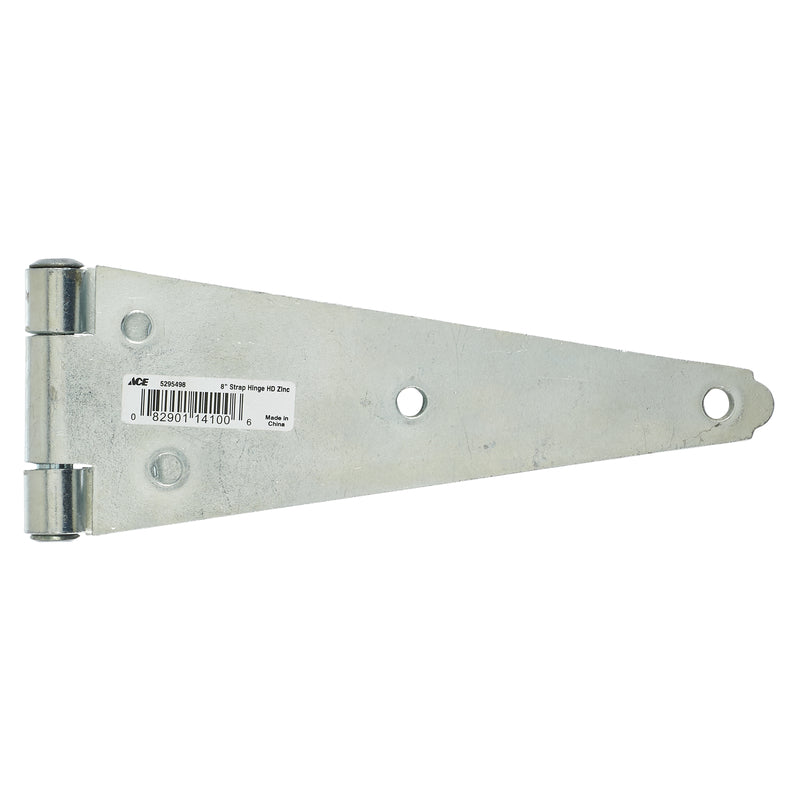 Ace 8 in. L Zinc-Plated Heavy Duty Strap Hinge 1 pk, Pack of 5