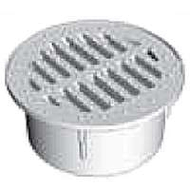 DrainTech 0330SDB Drop-In Drain Grate, 3.58 in Dia, Round, Polyethylene, Black, ADA Compliant
