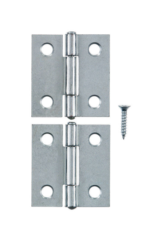 Ace 1-7/16 in. W X 1-1/2 in. L Zinc Plated Zinc Narrow Hinge 2 pk, Pack of 5