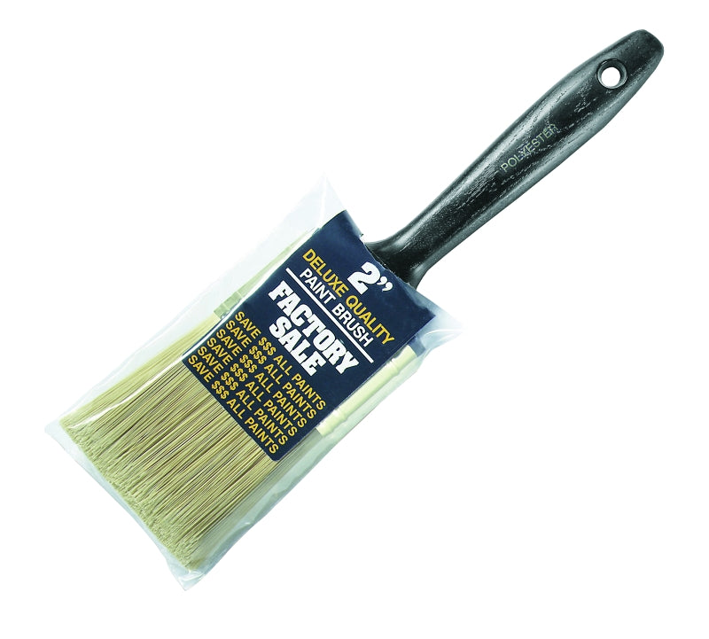 Wooster P3972-2 Paint Brush, 2 in W, Flat Brush, 2-7/16 in L Bristle, Polyester Bristle, Beavertail Handle