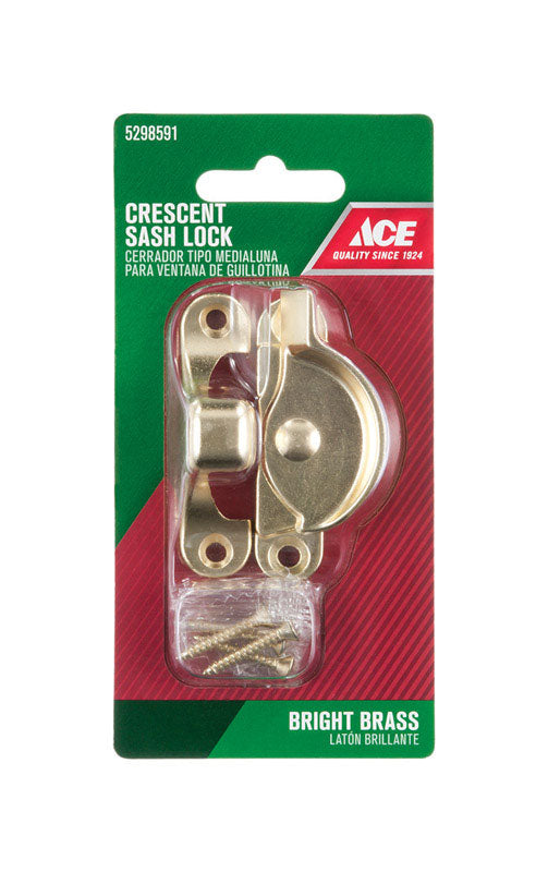 Ace Brass Sash Lock 1 pk, Pack of 5