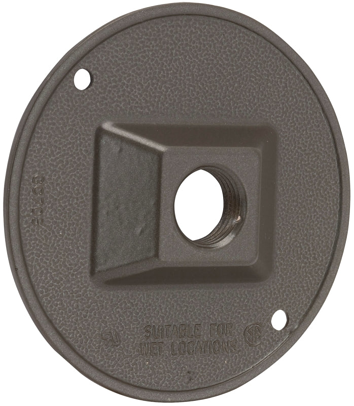 Bell Outdoor 5193-7 Cover, 4-1/8 in Dia, 4-1/8 in W, Round, Aluminum, Bronze, Powder-Coated