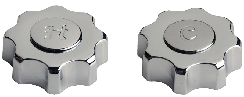 Danco 88302 Faucet Handle, Zinc, Chrome-Plated, For: Price Pfister Two Handle Kitchen, Lavatory, Tub and Shower Faucets