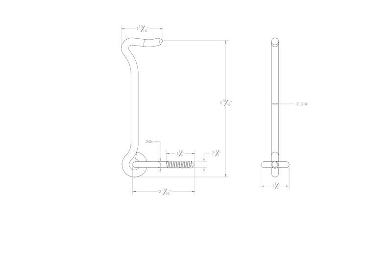 Ace 1 in. L Zinc Heavy Duty Gate Hook and Eye 1 pk, Pack of 5