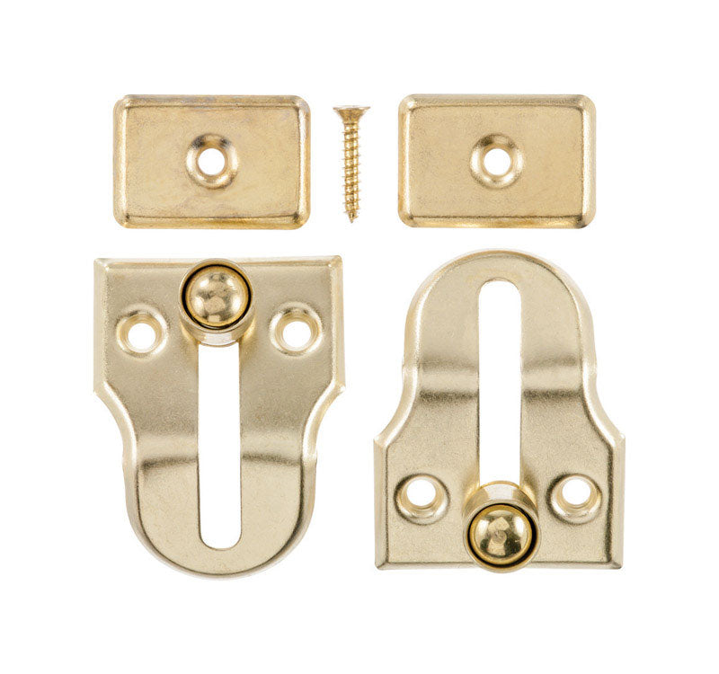 Ace Metallic Brass Window Lock 2 pk, Pack of 5