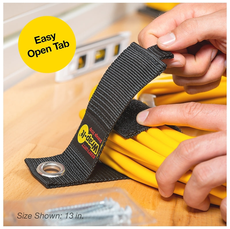 Wrap-It Storage 103-20BX Medium Storage Strap, 2.9 in Dia, 1-1/2 in W, 10 in L, Polypropylene, 50 lb Working Load