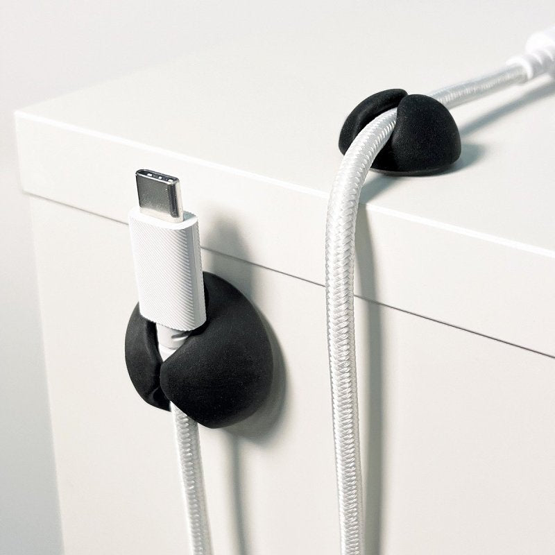 Wrap-It Storage 514-CLIPS-BL Cable Clip, Silicone, Black