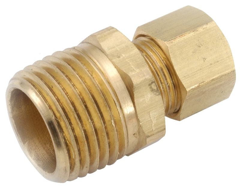 Anderson Metals 750068-1408 Pipe Connector, 7/8 x 1/2 in, Compression x MPT, Brass