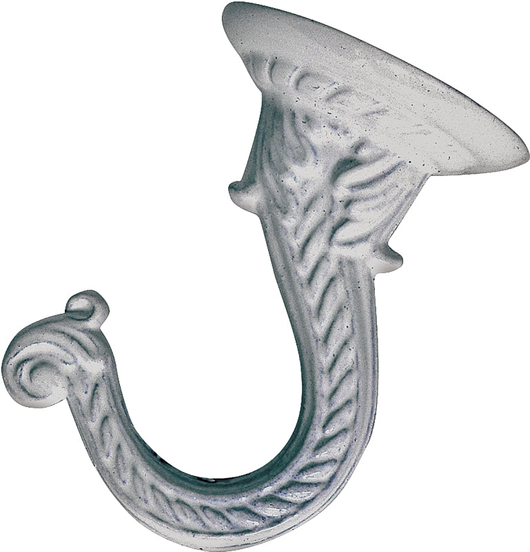 Landscapers Select GB0093L Ceiling Hook, 2-3/16 in H, Zinc, White, White, Ceiling