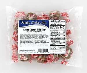 Family Choice 1135 Bullseye, Caramel Flavor, 7.5 oz, Pack of 12