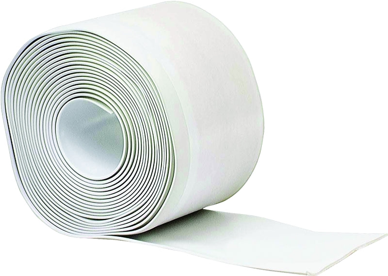 M-D 93203 Wall Base, 20 ft L, 4 in W, Vinyl, Snow White