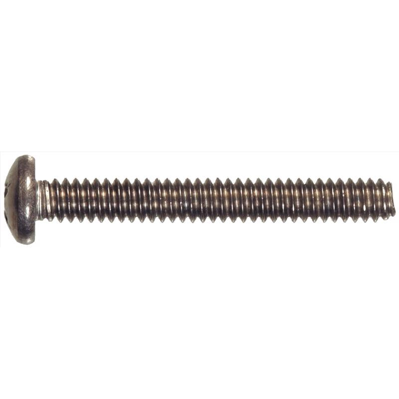 HILLMAN No. 10-32 Ga. X 2 in. L Phillips Pan Head Stainless Steel Machine Screws 1 pk