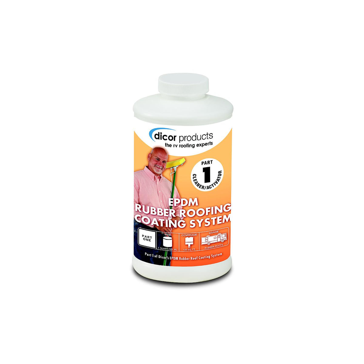Dicor Rubber Roof Coating System-Part 1, White, Qt. – Mrosupreme.com
