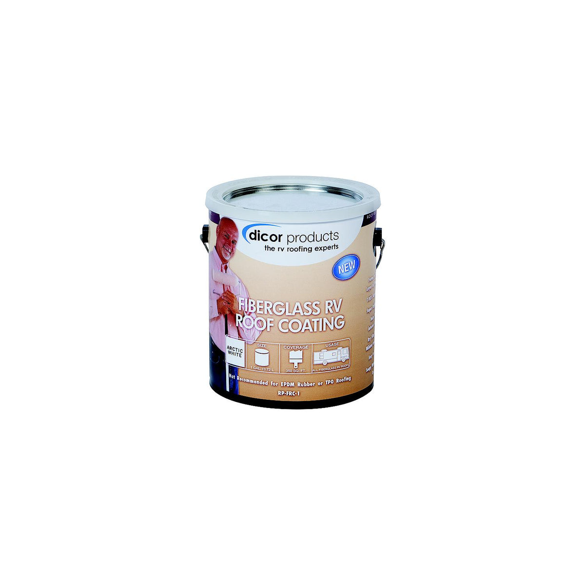 Dicor Fiberglass RV Roof Coating, Gal.