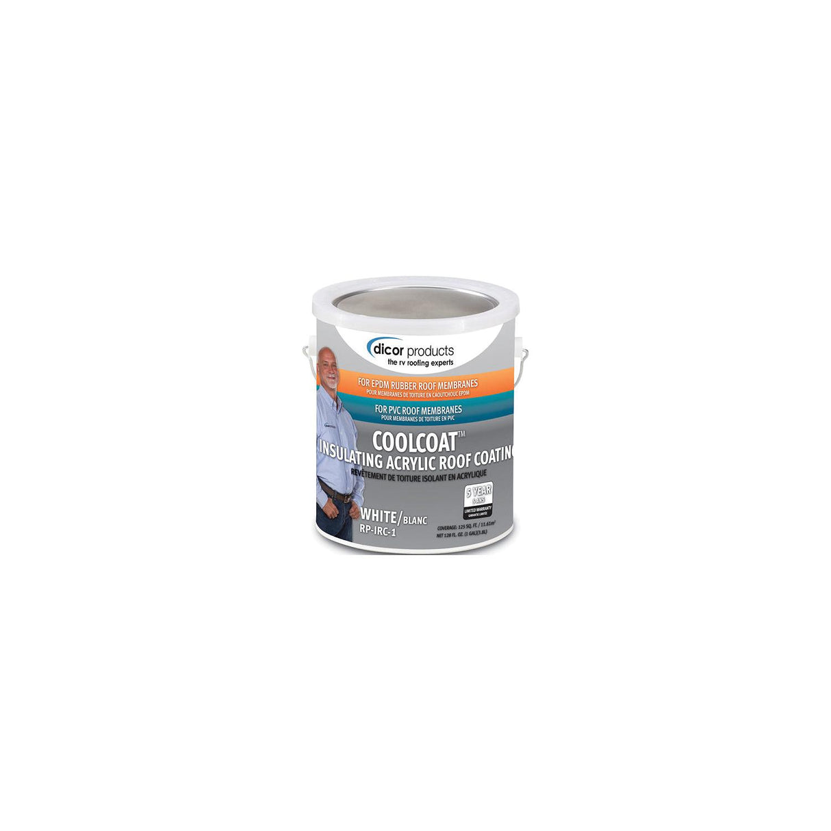Dicor Cool Coat Insulating Roof Coating, White, Gal.