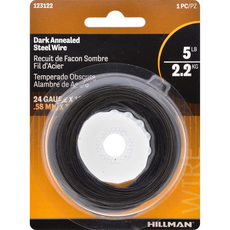 HILLMAN 100 ft. L Black Annealed Steel 24 Ga. Wire, Pack of 10