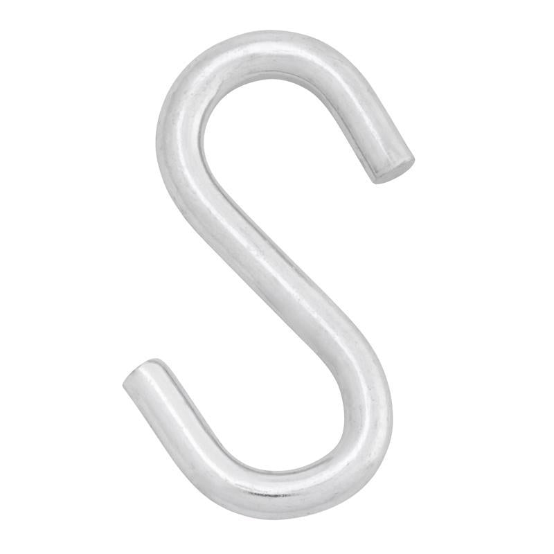 Hampton Small Zinc-Plated Silver Steel 3 in. L S-Hook 230 lb 1 pk, Pack of 20