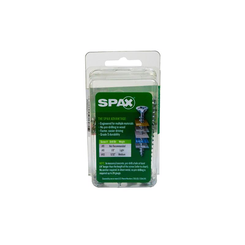 SPAX Multi-Material No. 10 Label X 2-1/2 in. L Unidrive Flat Head Serrated Construction Screws