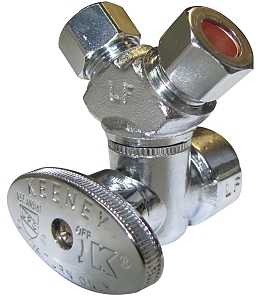 Plumb Pak PP2901VLF Stop Valve, 1/2 x 3/8 x 3/8 in Connection, FIP x Compression