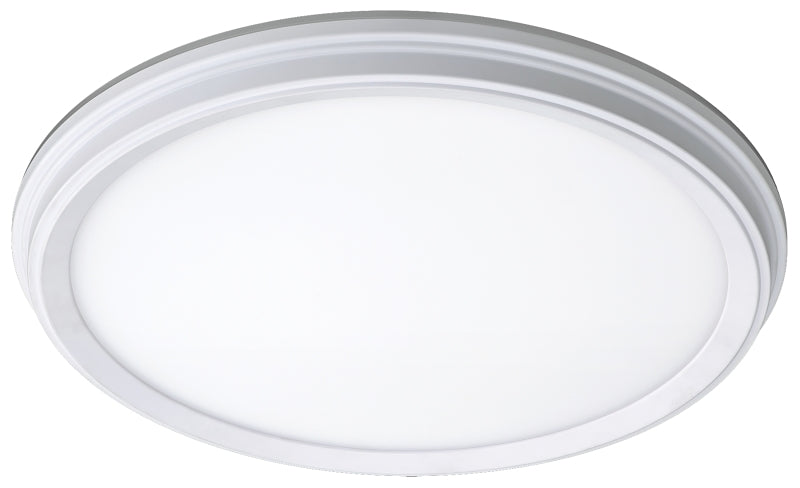 ETI 56572113 Flushmount with Color Preference and Nightlight, White Shade, 120 V, 14 W, Integrated LED Lamp, 900