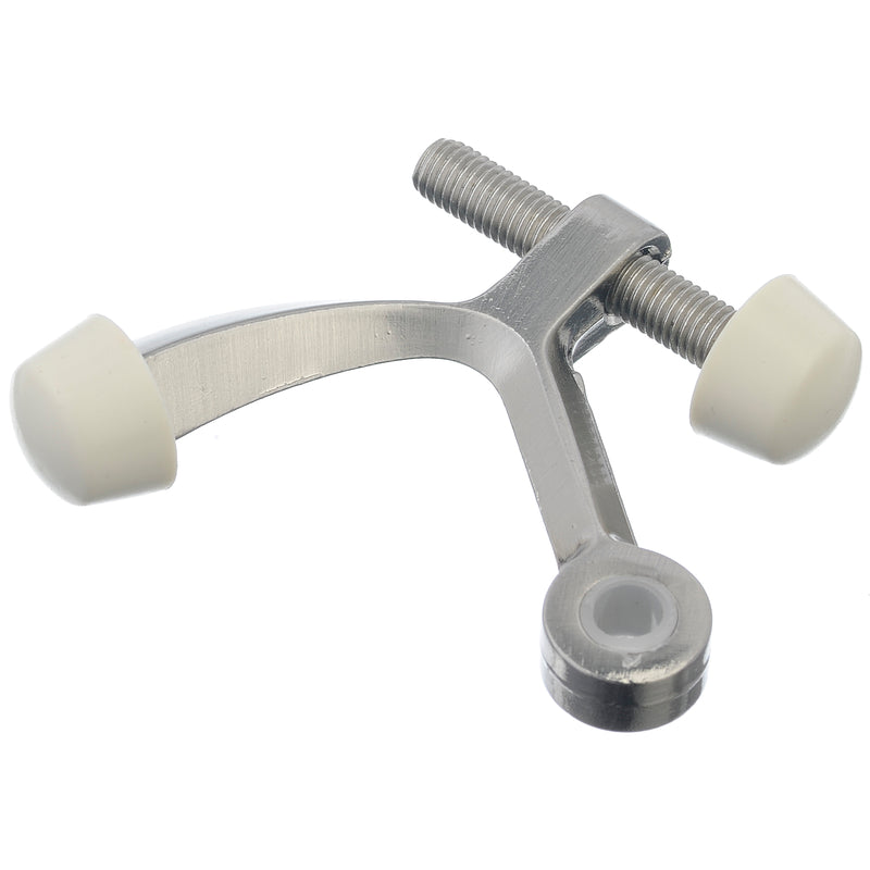 Ace 2-5/8 in. W Metal Satin Nickel Silver Hinge Pin Door Stop Mounts to door and wall 0 in., Pack of 5