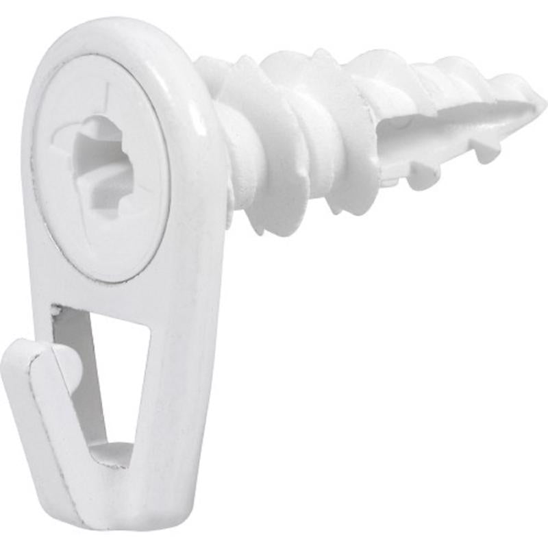 HILLMAN Wall Driller White Drywall Picture Hook 50 lb 6 pk