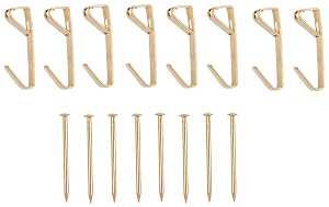 ProSource PH-122312-PS Picture Hanger, 10 lb, Steel, Polished Brass, Brass, Nail-In Mounting