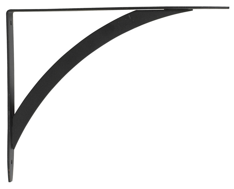John Sterling Black Steel Shelf Bracket 12 Ga. 7-1/4 in. L 50 lb, Pack of 10