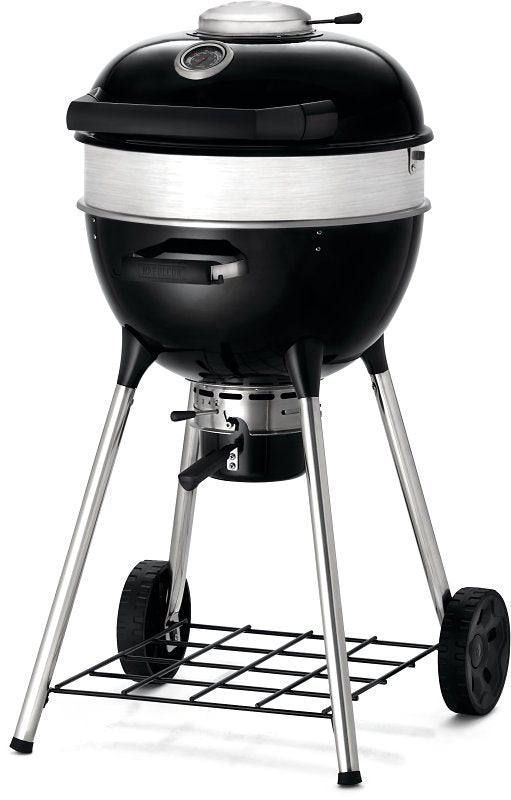 Napoleon Professional 18 PRO18K-LEG-3 Charcoal Kettle Grill, 235 sq-in Primary Cooking Surface, Black, Steel Body