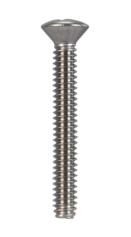 HILLMAN No. 10-24 X 1-1/2 in. L Phillips Oval Head Stainless Steel Machine Screws 100 pk