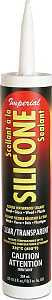 Imperial KK0203 Silicone Sealant, Paste, Clear, 10.3 oz Cartridge