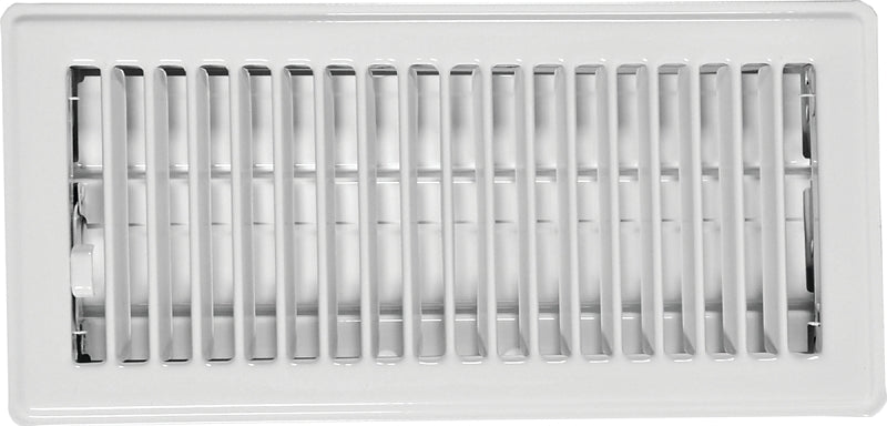 Imperial RG0247 Standard Floor Register, 5-1/4 in L, 11-1/4 in W, Steel, White, Powder-Coated