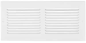 Imperial RG0540 Grille, 30 in L Opening, 6 in W Opening, 31-1/4 in L, 7-1/4 in W, Steel, White, Powder-Coated