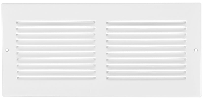 Imperial RG0540 Grille, 30 in L Opening, 6 in W Opening, 31-1/4 in L, 7-1/4 in W, Steel, White, Powder-Coated