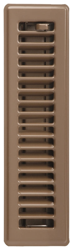 Imperial RG1998 Standard Floor Register, 11-3/4 in W Duct Opening, 2 in H Duct Opening, 3-1/2 in L, 11-1/4 in W, Steel