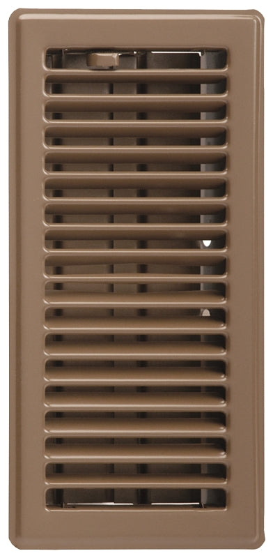 Imperial RG2005 Louvered Floor Register, 4 in L, 12 in W, Steel