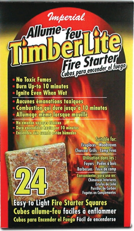Imperial KK0312 Fire Starter Square Carton, 10 min Starter Burn Time, Brown