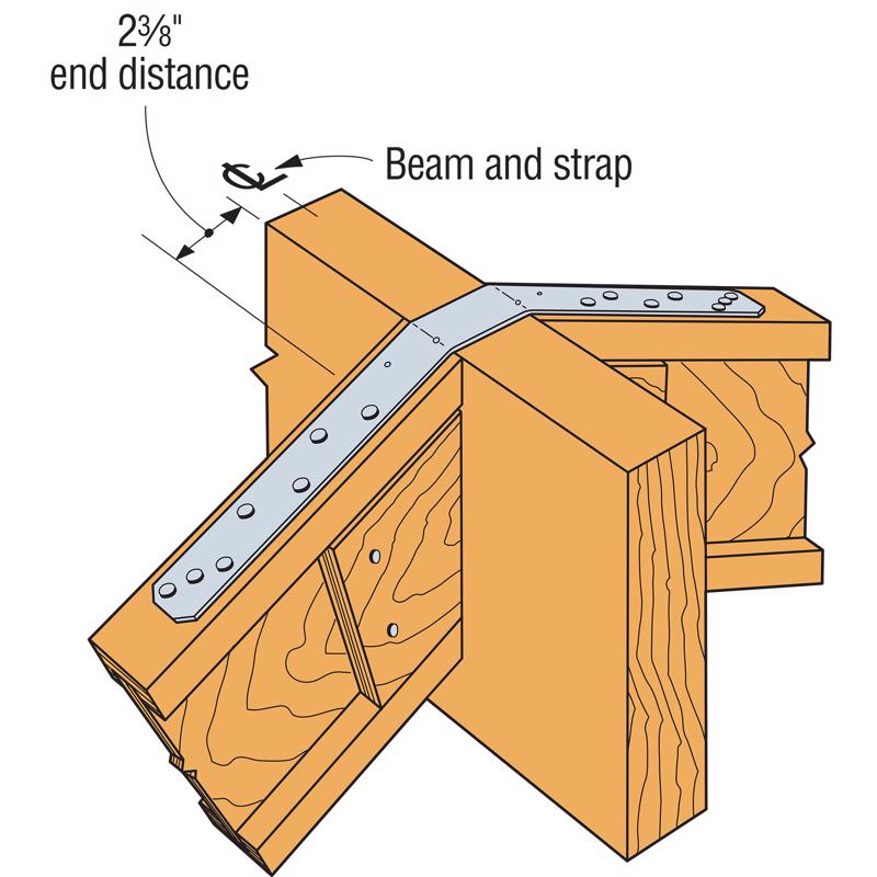 Simpson Strong-Tie 18 in. H X 1.25 in. W 20 Ga. Galvanized Steel Strap, Pack of 50