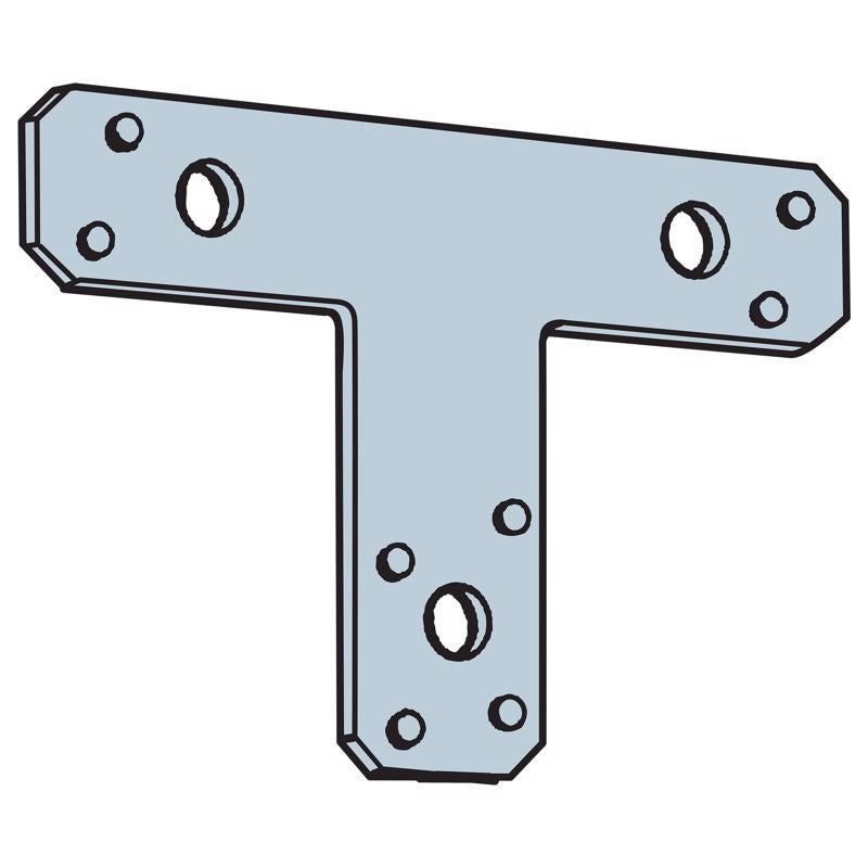 Simpson Strong-Tie 5 in. H X 6 in. W 14 Ga. Galvanized Steel T Strap, Pack of 10